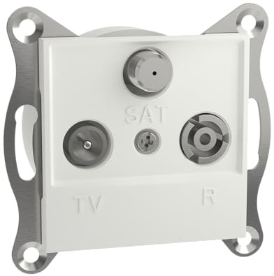 Schneider Electric Asfora TV-R-SAT-Dose, Endung 1dB, Unterputz, weiss, Artikelnummer EPH3570121D