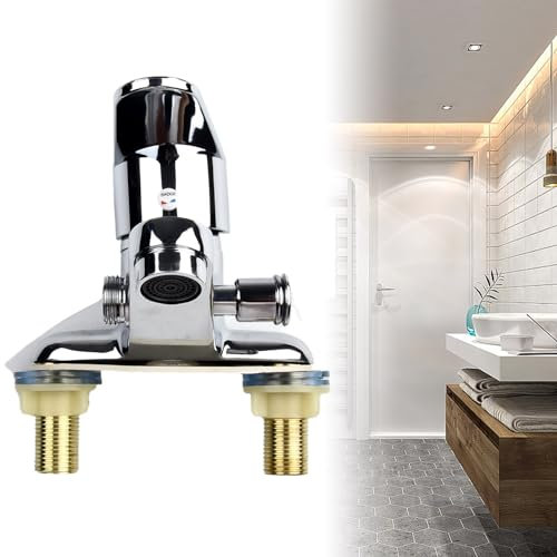 Grifo Mezclador de Agua Fría y Caliente para Baño, Lavabo, Bañera, Aleación de Zinc, 2 Orificios, con Carrete de Cerámica de Cobre, Apertura Lateral de 2 Vías, Hogar