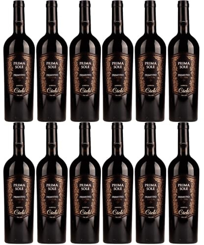 Cielo e Terra Primasole Primitivo Puglia IGT Rotwein Rot Trocken Italien inkl. FeinWert E-Book (12 x 0,75l)