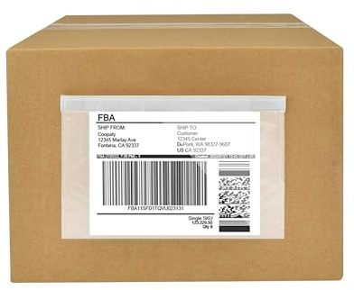 Kolibrox Pack 100 Clear Plastic Self-Adhesive Shipping Label Sleeves - Packing Slip Envelope Pouches - Durable, Waterproof, Easy Peel & Seal - Perfect for Mailing, Packing Documents & Labels | 6 x 9