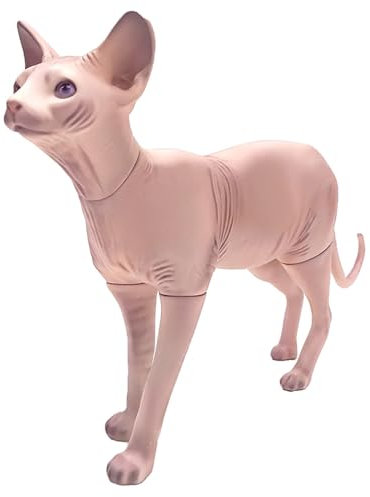 Blazea Schaufensterpuppe Katzenstatuen für Haus und Garten, Ganzkörper-Mannequin, Lebensechte Haarlose Katzenskulptur, Kleiderständer, Haustier-Schneiderpuppe, Torso, Rosa, Einfach Zusammenzubauen