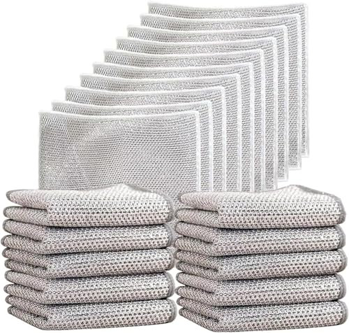 WYLFYJP Trapos For Lavar Platos De Alambre Multiusos For Mojado Y Seco 10 Piezas Trapos For Lavar Platos De Alambre For Fregar Multiusos Que No Rayan Reutilizables Limpieza De La Cocina Toallas