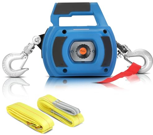Portable Drill Winch of 1500 LB(Blue)