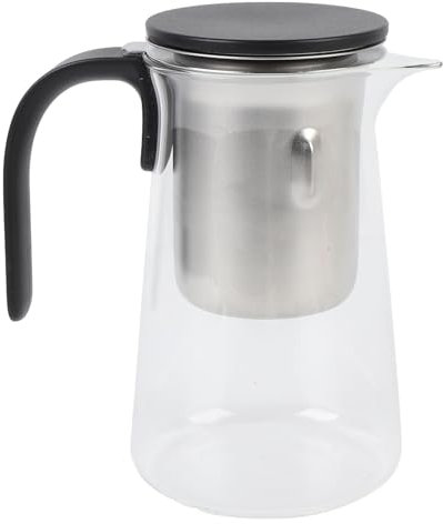 Tea Pot, Clear Magnetic Glass Teapot with Removable Infuser for Loose Leaf Tea, Press Control Water Separation Tea Maker for Tea Lovers, for Home Office