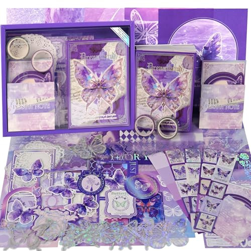 Funto Scrapbooking Kit (162 st), Warm Mail Series-Dreamland, perfekt för Bullet Scrapbooking-material, planerare DIY Arts Craft Collage