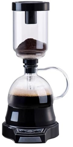 Macchina da caffè elettrica a sifone con timer automatico, 2 potenze regolabili, estrazione 60 secondi, perfetta per gli appassionati di caffè e negozi