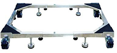 Heavy Duty Furniture Dolly with Locking Rubber Wheels - Movable Base for Washing Machines Refrigerators Freezers and Dryers - 4x2 Swivel Wheel Stand Holder for Double Door Coolers