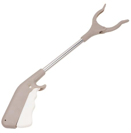 TOGEVAL Müllgreifer Aluminium Greifzange 40Cm Rutschfester Outdoor Müllsammler Teleskop Aufhebehilfe Für Garten Und Senioren