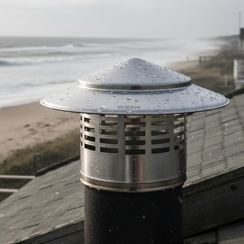 Sombrerete Chimenea de 75/110/160/200/250MM, Caperuza Salida de Humos, Sombreros para Chimeneas, Cubierta de Chimenea, Campana de Ventilación(220mm(8.66inch))