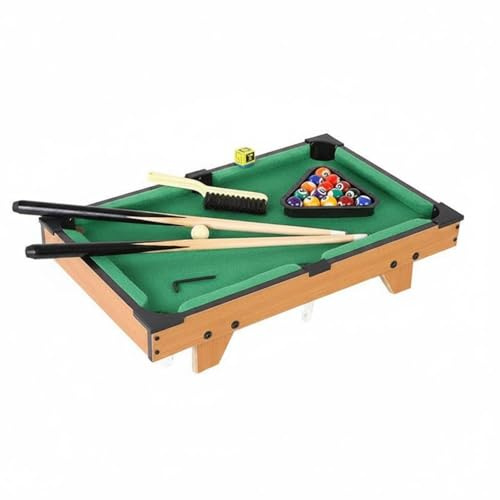Hellery Équipement de Jeu pour Enfants Billard de Table Miniature Table de Billard Set de Billes Queues et Triangle MDF avec Tissu Velours Apprentissages