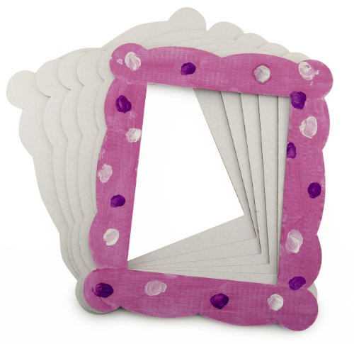 Hygloss Corrugated Cardboard Picture Frames for Crafts 12 Pk, 11.5 x 13.75”
