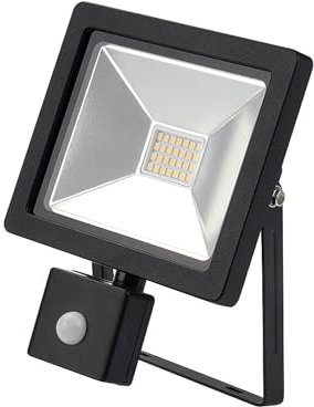 Lyveco LED Slimline Floodlight With PIR Black 20w