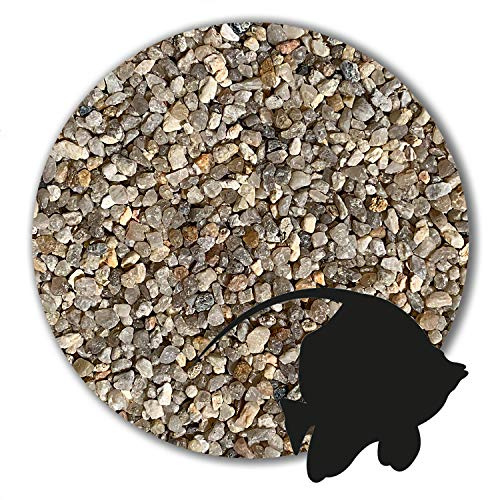 Anbobo 12,5 kg Aquariumsand Aquariumkies Natur beige gerundet und feuergetrocknet 21 Körnungen (2,0-4,0 mm)