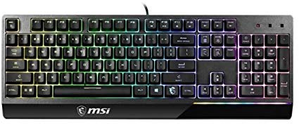 MSI Teclado Gaming Vigor GK30, USB 2.0, RGB, Mecánico Tipo Membrana, Teclas Multimedia, Negro – Teclado Gamer para PC