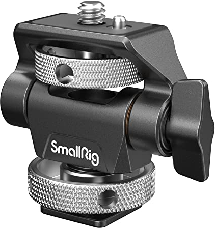 (Mise à Niveau) SMALLRIG Support de Moniteur avec Cold Shoe, Réglable Pivotant à 360° et Inclinable à 180° avec Goupilles de Positionnement Rebondissantes pour Moniteurs 5 et 7 - 2905B