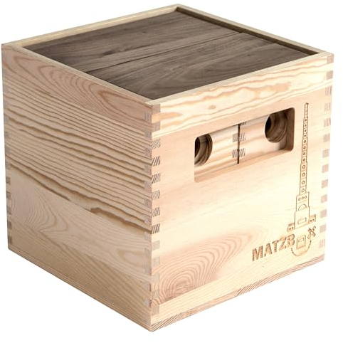 MATZBOX – Montessori Kreativspielzeug – mehrfach ausgezeichnetes und FSC®-zertifiziertes Holzspielzeug aus nachhaltigen XL Holzbausteinen – hochwertiges Spielzeuggeschenk ab 1, 2, 3, 4, 5 Jahren