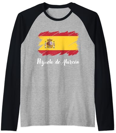 Pozuelo de Alarcón España, Bandera de España, Pozuelo de Alarcón Camiseta Manga Raglan