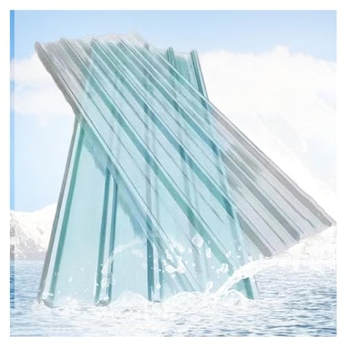 Transparente Wellplatte,Stumme Wellbahn Dachbleche,Klare Wellblech Dachplatten,1mm Gewellte Dachpaneele,Glasfaser-Tageslichtplatten,Schlagfestigkeit/Wärmeisolierung(Color:12pcs,Size:0.9*0.8m/35*31in)