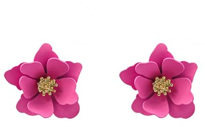 HSAJS Pendientes de Flores Mujer Colorido Pétalo Pendientes Pequeños Hipoalergénicas Juego Cartílago Hélice Pend Textura Flor Declaración Joyería para Mujeres Niñas