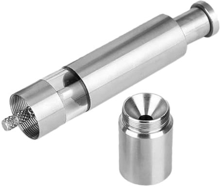 IMIKEYA Stainless Steel Manual Pepper Salt Grinder for Kitchen One Hand Operation Refillable Compact for Spices Grinding at Home Restaurant