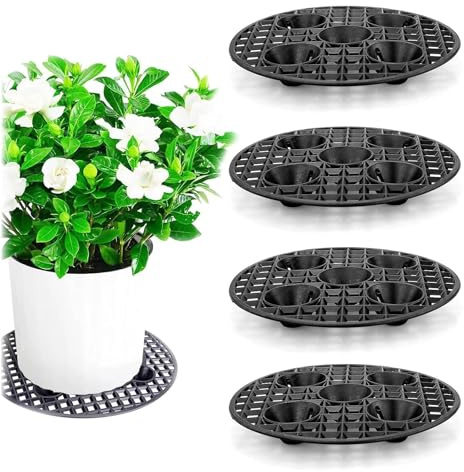 Tkxjry Griglia per Vaso da Fiori Inferiore, Tappetino per Giardinaggio, Sottopentola per Piante 20cm Rete Bonsai