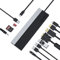 WAVLINK Docking station USB-C 3 monitor, docking station con HDMI, DP, VGA, 100W PD, USB3.0&2.0, RJ45, slot SD/TF, audio/microfono, per Lenovo/HP/Dell ecc. - Grigio