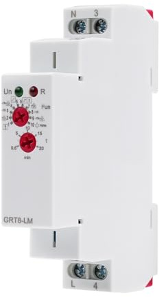 Relé Temporizador 220V 16A Retardo de Tiempo 10 modos 0,5s-20min Ajustable | Relé de tiempo de retardado 16A, Multifuncional Relé de retardo de temporizador para pasillos, escaleras, etc.