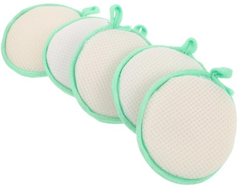 Amosfun Spugne per Piatti Doppia Faccia 5 Pezzi Spugna Morbida in Microfibra Riutilizzabile per Pulizia Pentole e Superfici Cucina Compatte e Resistenti