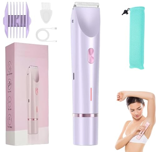 Yagerod Sianova Bloomshave - 2-In-1 Damen Körperrasierer, Sianova Rasierer Bloom Shave, Ipx7 Wasserdicht, Nass-/Trockenrasierer, Für Gesicht, Bikinizone, Achseln, Beine, Arme, Körper(Lila)
