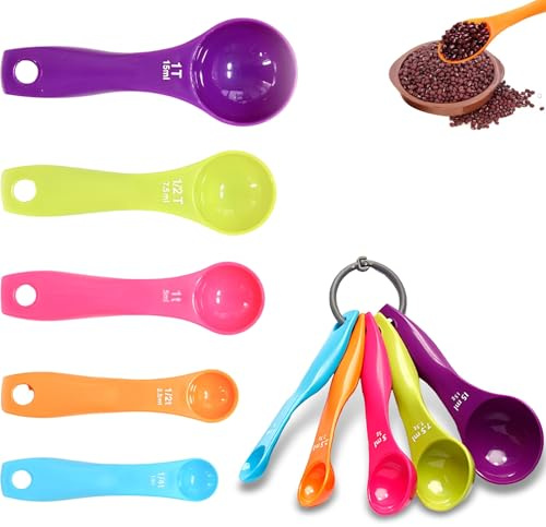 10 Stück Messlöffel Gramm, Messlöffel Set,Set Mit Unterschiedlichen Kapazitäten,Portionierlöffel Farbmesslöffel für Kochen & Backen Flüssigkeits und Pulvermessgeräte,gadgets für bäcker