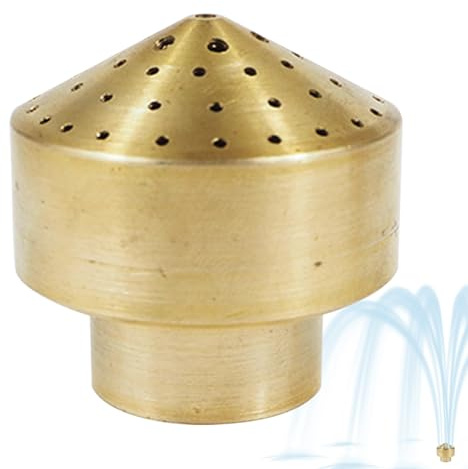 Pzuryhg Cabezal de pulverización de Agua para Fuente, Accesorio de Boquilla de Fuente de Metal, Boquilla de Repuesto Decorativa, Piscina, Estanque, Fuente de jardín, CREA