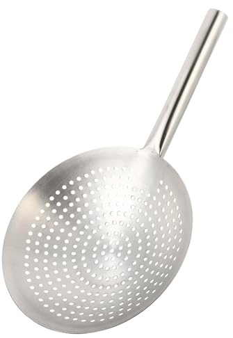 Alipis Stainless Steel Skimmer Ladle Strainer Spoon for Meat and Vegetables Thickened Mesh, Easy Cleaning and Convenient Storage, for Daily Use in Kitchen Cooking