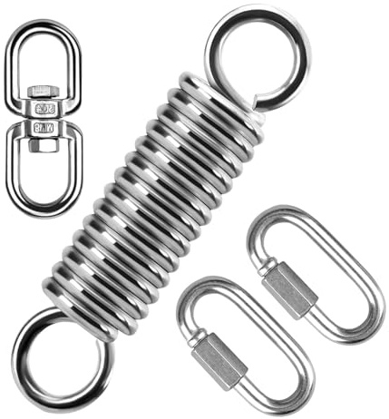 Zxfdsfdbnm Forte Ammortizzatore Molla di Sospensione 304 Molla di Costruzione in Acciaio per Amache Esterne Attrezzature Yoga Outdoor Amaca Sospensione Molla