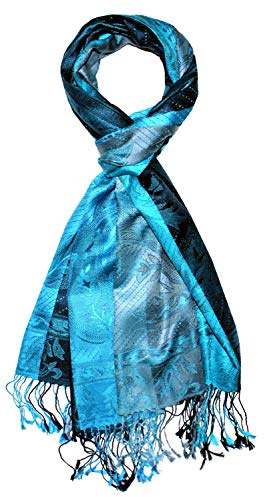 Lorenzo Cana Luxus Herrenschal Schal Schaltuch jacquard gewebt 100% Seide Paisley Muster Seidenschal Seidentuch Männerschal mehrfarbig 70 x 190 cm