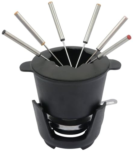Set de fondue de hierro fundido para 6 personas con 6 tenedores King Hoff KH de 1195 Dimensiones: Ø17 X 10 Cm