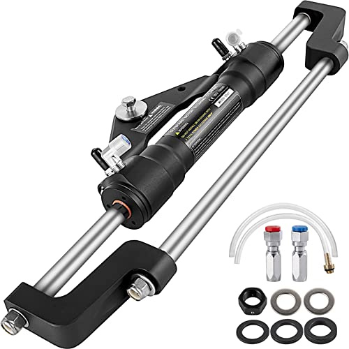 VEVOR Hydraulic Steering for Boats 300HP, Outboard Hydraulic Steering Cylinder HC5358-3 & HC5345-3, Front Mount Without Helm Pump or Steering Hose