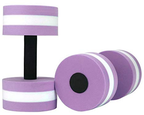 SwimFit Brand Set of 2 Foam Water Dumbbells for Pool and Aquatic Exercise, Float & Resistance Training for Weight Loss