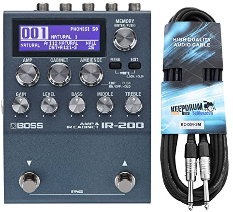 Boss IR-200 Direct Amp IR Loader + keepdrum Klinkenkabel