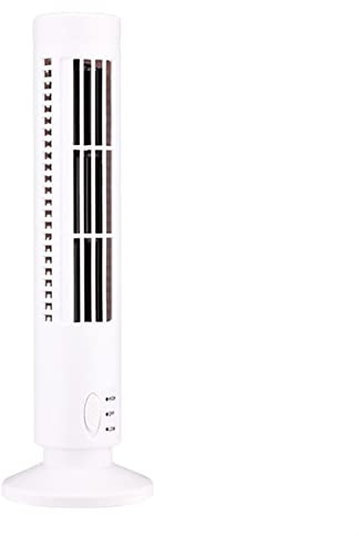 QCLUEU Mini Ventilador de Torre de Escritorio de 13 Pulgadas, Ventilador de Escritorio USB portátil con 2 velocidades, Ventilador de Mesa Personal para el hogar, la Oficina, el Dormitorio, la Cocina