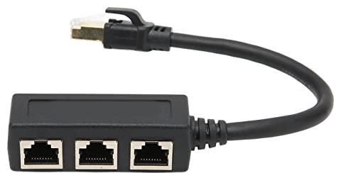 Nimomo Câble Adaptateur Ethernet RJ45, Extension 1 à 3 Ports Excellente Transmission de Connexion Adaptateur de Prise Ethernet Bon Signal