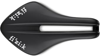 Fizik Transiro Aeris R3 Long Distance Triathlon Bike Saddle, Carbon Reinforced Shell with Kium Rails, 135mm Width, Black