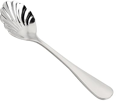 HOMSFOU 4 Stück Puddinglöffel Teelöffel Umrühren Joghurtlöffel Dessertlöffel Gewürzlöffel Muschelförmiger Zuckerlöffel Süße Kaffeelöffel Rührlöffel Aus Metall Metallgehäuse Eis RXZW25704896KSL5