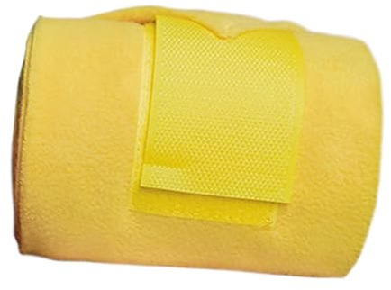 Oshhni Paquete de 4 Vendas para Patas de Caballo, Vendajes para Equinos, Vendajes de Protección para Piernas Engrosados para Accesorios de Equitación, Ganado, Amarillo