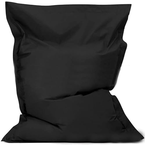UGEFKMQ Bean Bag Chairwasserdichter Outdoor-Schwimmbad-Lounge-Sessel, Entspannendes, Faules Sofa, Schwimmbad-Liegesofa (Ohne Füllung), 140 cm X 180 cm,Schwarz,180 cm * 140 cm