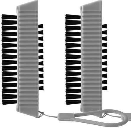 Larbois Cepillo de uñas para Limpiar Las uñas, Paquete de 2 cepillos de uñas Resistentes para Eliminar la Suciedad y la Pintura, Cepillo mecánico de uñas de Limpieza Profunda de Dos Caras con Cuerda