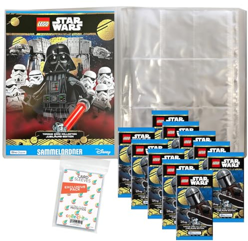 LEGO Trading Cards Bundle mit Exklusiven Collect-it Hüllen (Star Wars - Serie 5 Sammelmappe + 10 Booster)