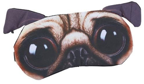 Augenmaske Schlafmaske Baumwolle Schlafende Augenmaske süße Kinder Cartoon Augenabdeckung Augenbindungen Fahren nach Hause Augen entspannen Sie Masken Okular angemessen Augenklappe Schlafen(Pug)