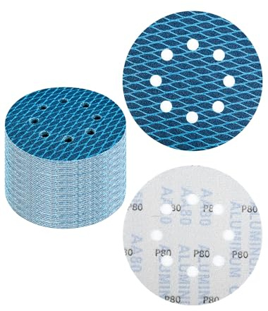 32 Stück Schleifscheiben 125mm Schleifpapier Körnung 80 für Exzenterschleifer & Poliermaschinen