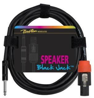 Black Jack Speaker cable, black, jack + speakon, 2 x 1,5mm, 10 meter