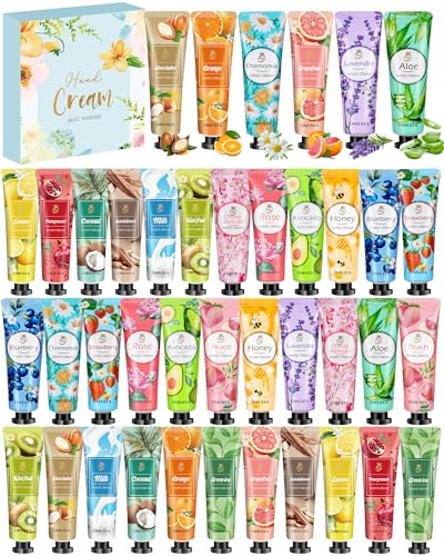 Set regalo di 40 creme per le mani da donna, mini crema idratante per mani secche e screpolate, lozione per le mani da viaggio, set regalo per Natale, festa della mamma, San Valentino (800 ml)